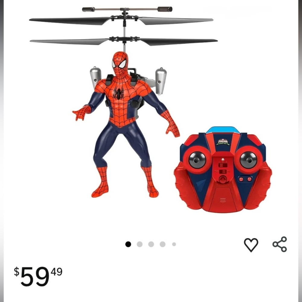 Marvel Spider-Man Red and Blue Flying Figure with Remote